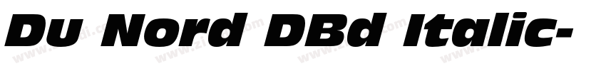 Du Nord DBd Italic字体转换